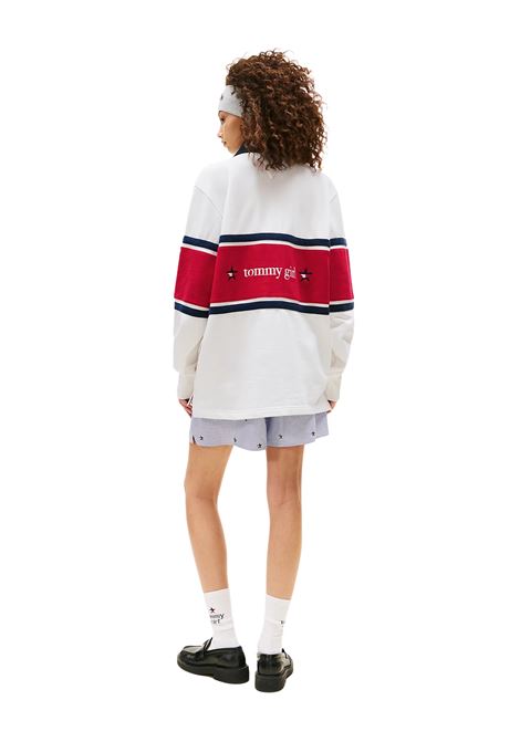 Polo rugby Tommy Girl relaxed fit con logo sul retro Tommy Hilfiger | DN0DN00068YBL